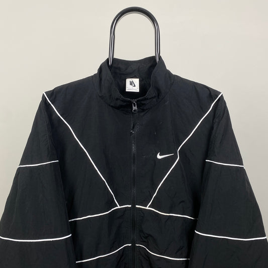 00s Nike Piping Windbreaker Jacket Black XL