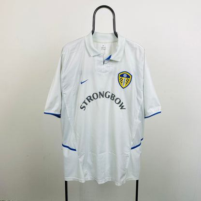 00s Nike Leeds United Football Shirt T-Shirt White XXL