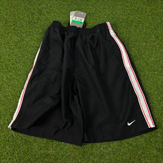 00s Nike Piping Shorts Black Small