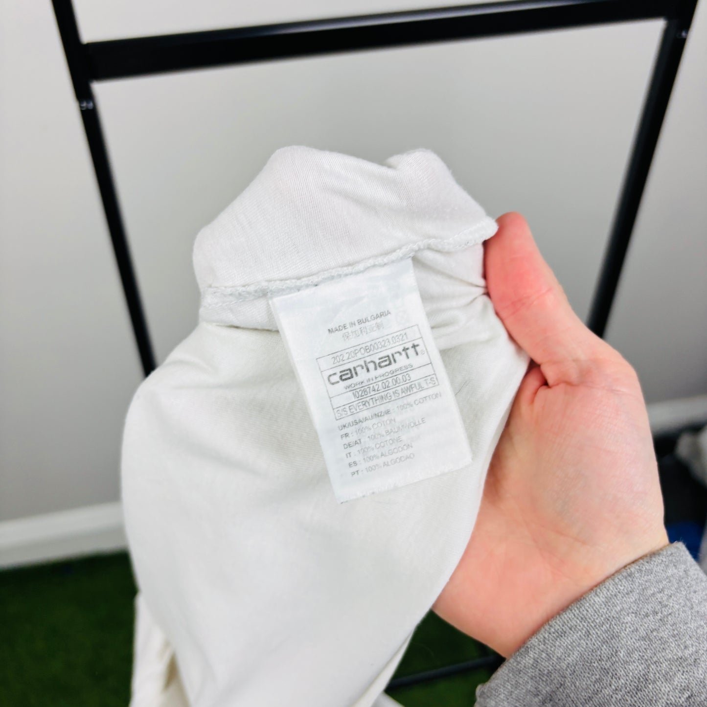 00s Carhartt Everything Is Awful T-Shirt White Small