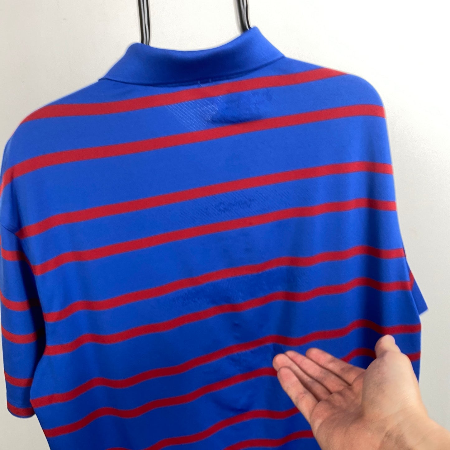 00s Nike Barcelona Golf Polo Shirt T-Shirt Blue Large