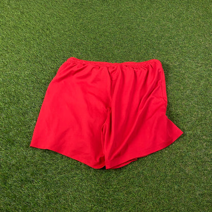 00s Nike Football Shorts Red Medium