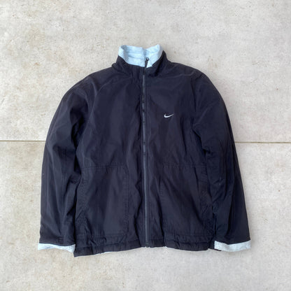 00s Nike Reversible Fleece Coat Jacket Black Medium