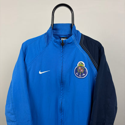 90s Porto T90 Windbreaker Jacket Blue Medium