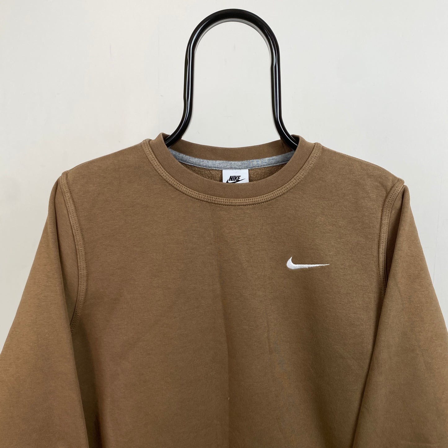 00s Nike Swoosh Sweatshirt Brown Small