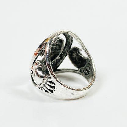 Retro Vintage Eagle Ring Silver