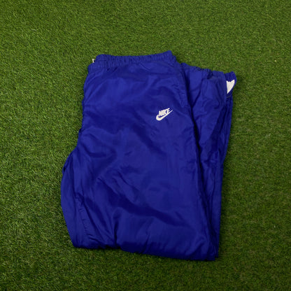 90s Nike Shell Joggers Blue Large