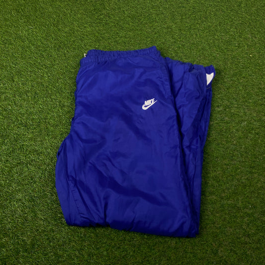90s Nike Shell Joggers Blue Large