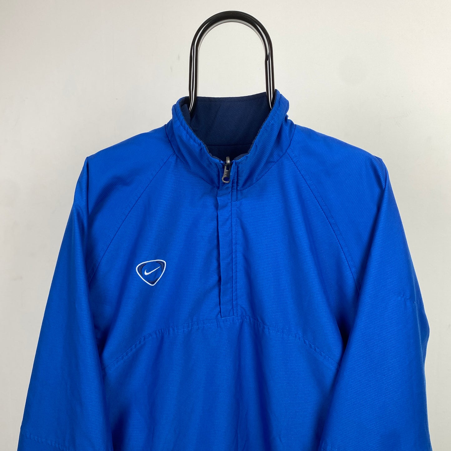 00s Nike Reversible Windbreaker Jacket Blue Medium