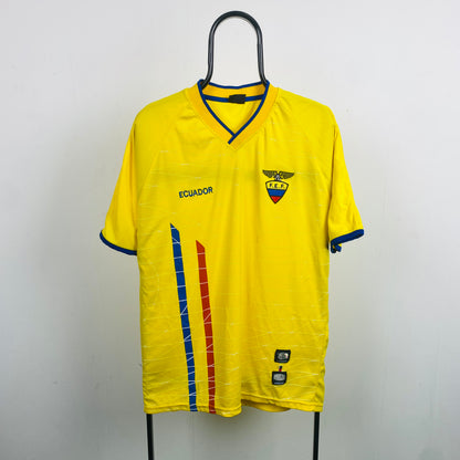 Retro Colombia Football Shirt T-Shirt Yellow Large