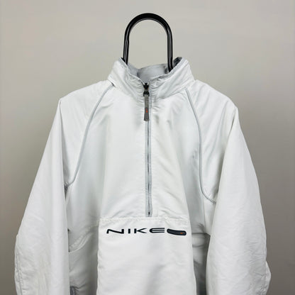 00s Nike Piping Windbreaker Jacket Grey Large