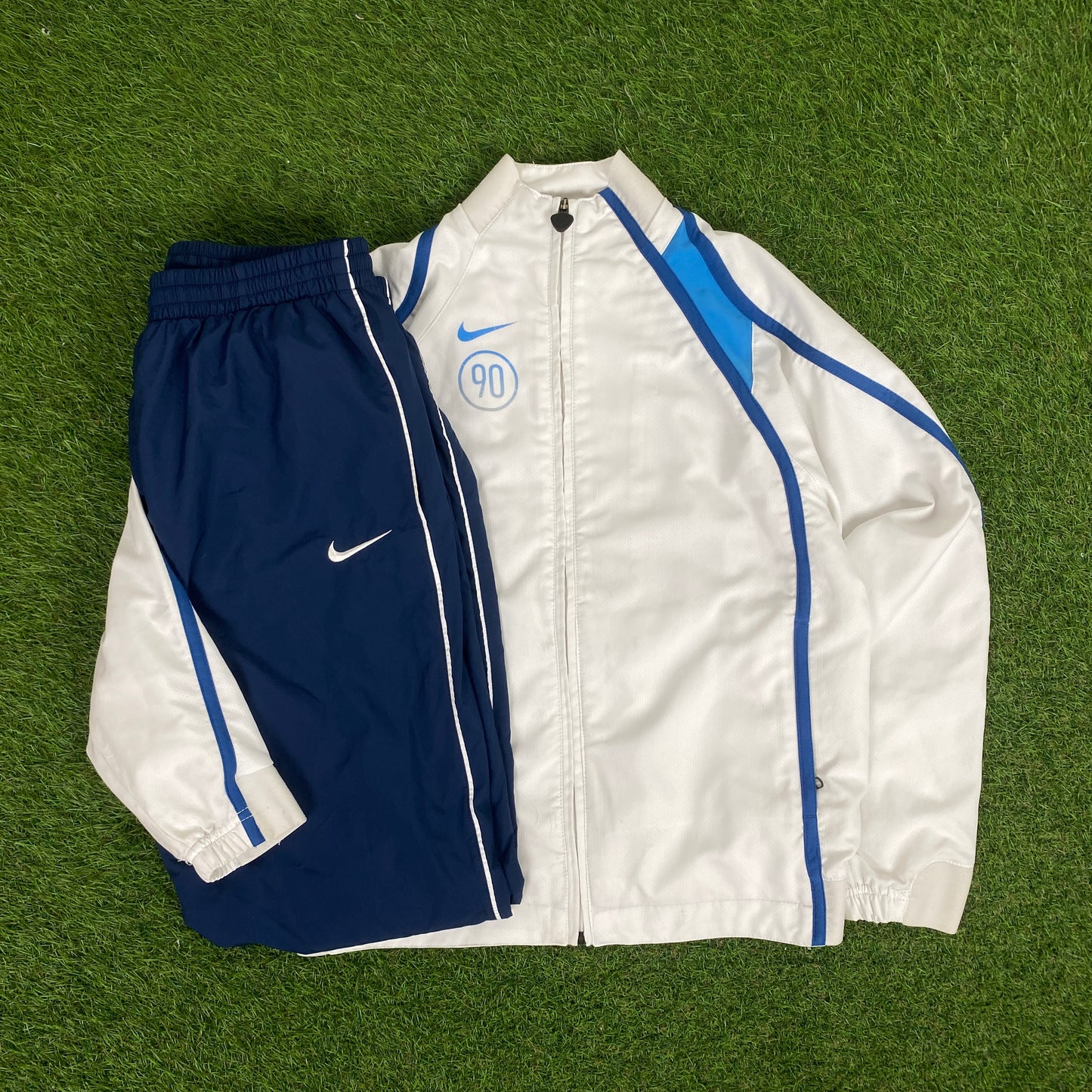 00s Nike Piping Jacket + Joggers Set White XS