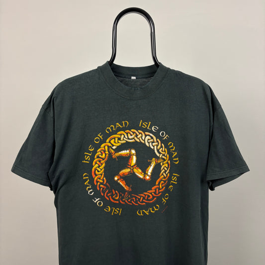 90s Isle Of Man T-Shirt Black Small