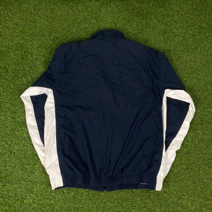 00s Nike Piping Tracksuit Jacket + Joggers Set Blue Large