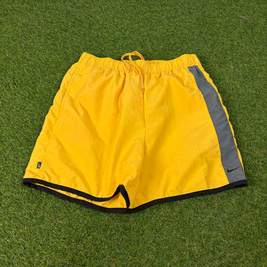 00s Nike Swim Shorts Yellow Small