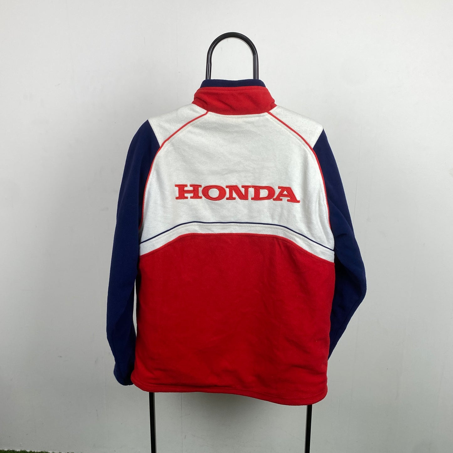 Retro 90s Honda Fleece Sweatshirt Red XL