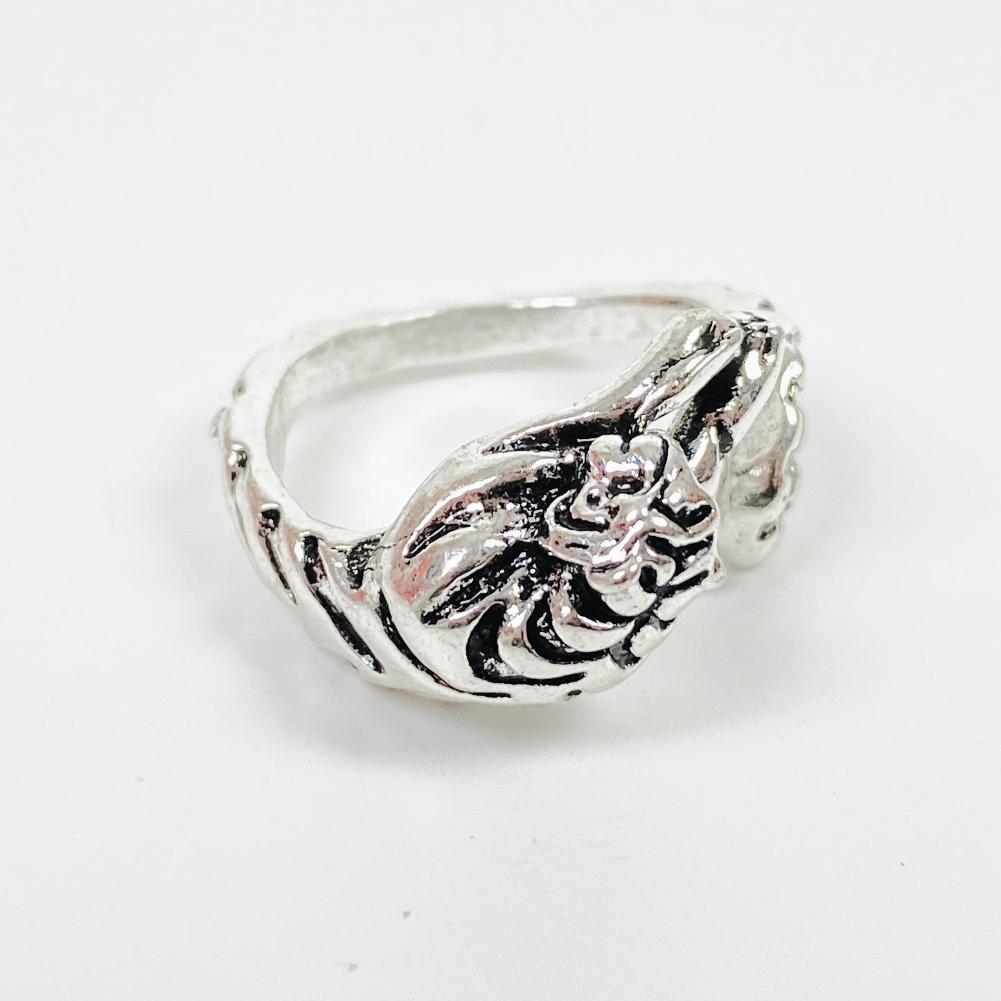 Retro Adjustable Tiger Ring Silver