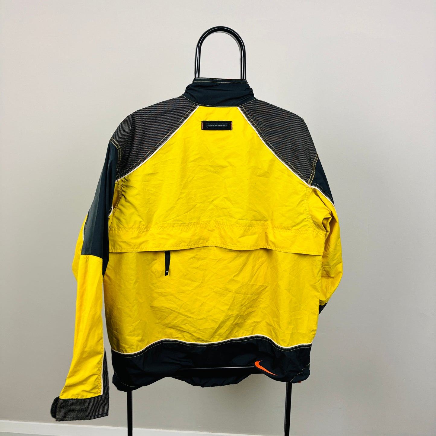 90s Nike ACG Packable Windbreaker Jacket Yellow Medium