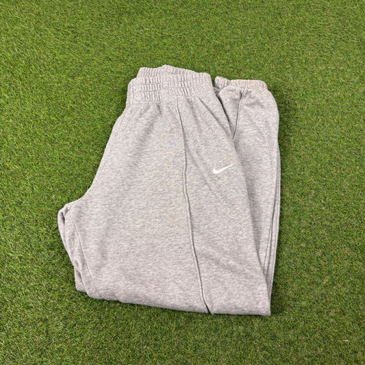 00s Nike Wide Leg Cotton Joggers Grey Medium