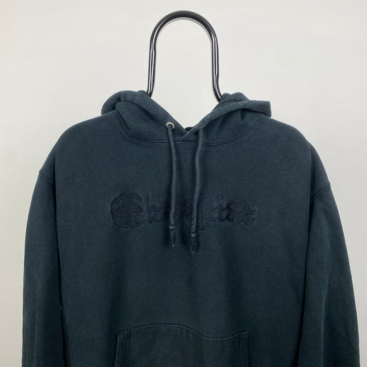 00s Champion Reverse Weave Hoodie Black Large