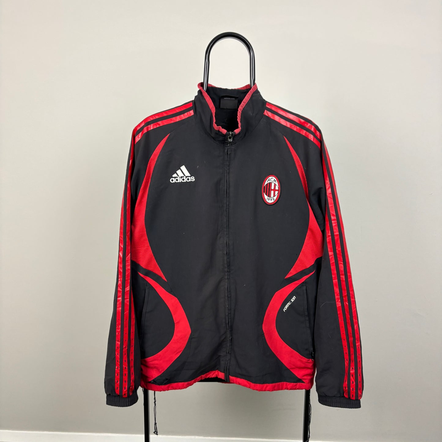 00s Adidas Real Madrid Windbreaker Jacket Red Medium