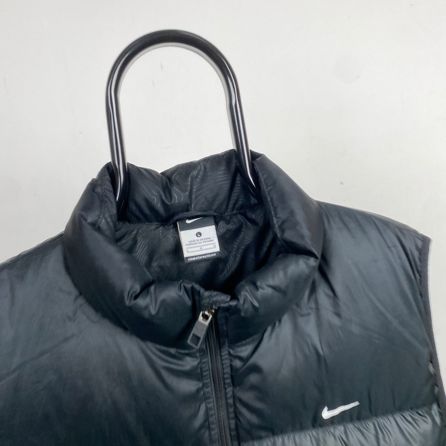 00s Nike Puffer Gilet Jacket Black Large