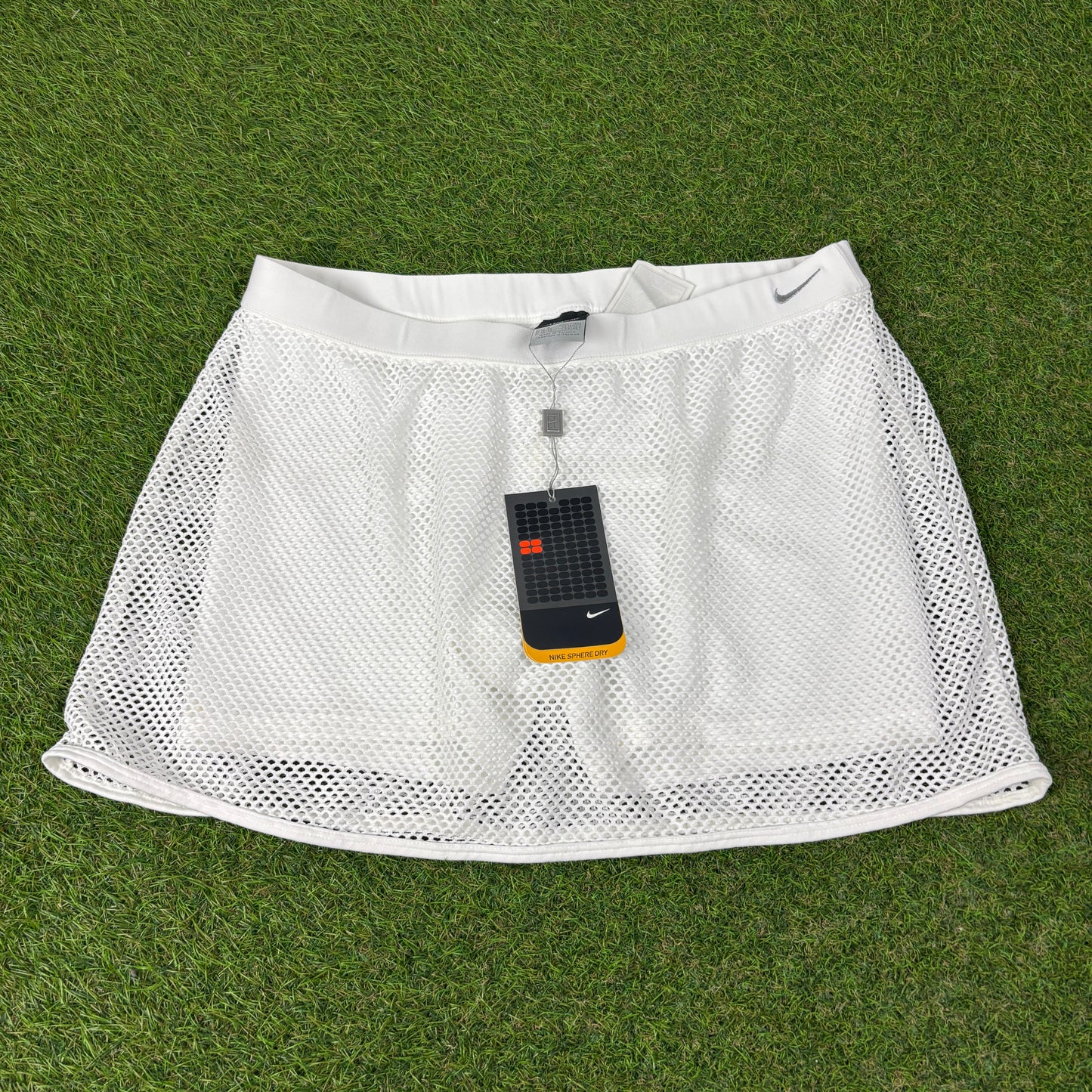00s Nike Mesh Tennis Skirt Skort White Medium