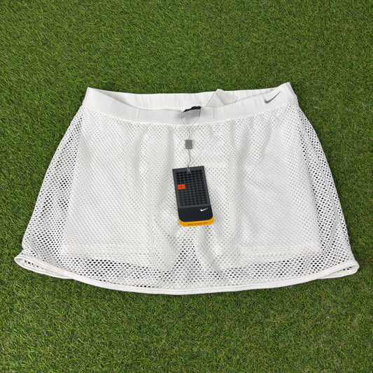 00s Nike Mesh Tennis Skirt Skort White Medium