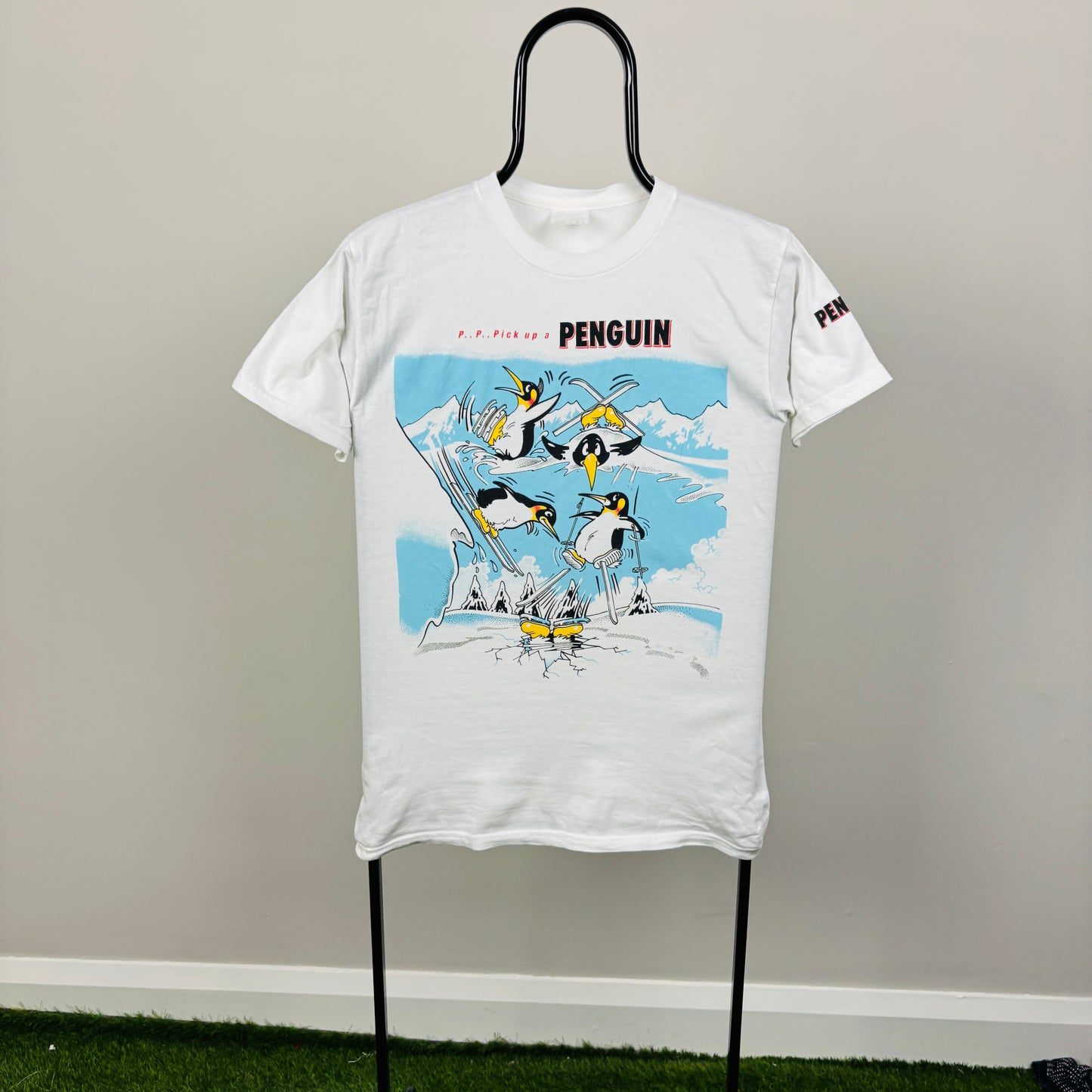90s Penguin Biscuit T-Shirt White Small