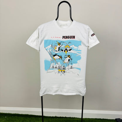 90s Penguin Biscuit T-Shirt White Small