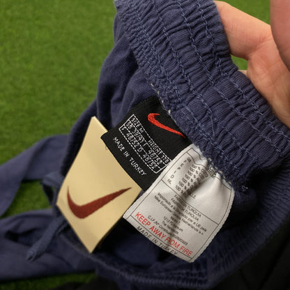90s Nike Cotton Joggers Blue Medium