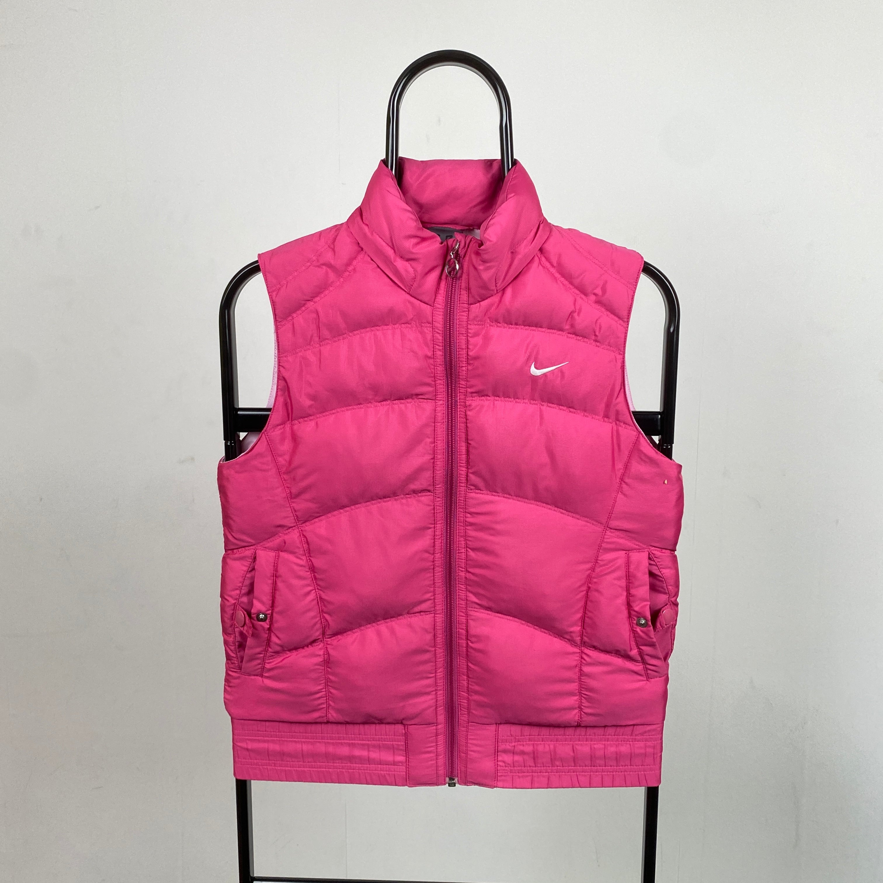 00s Nike Puffer Gilet Jacket Pink XS
