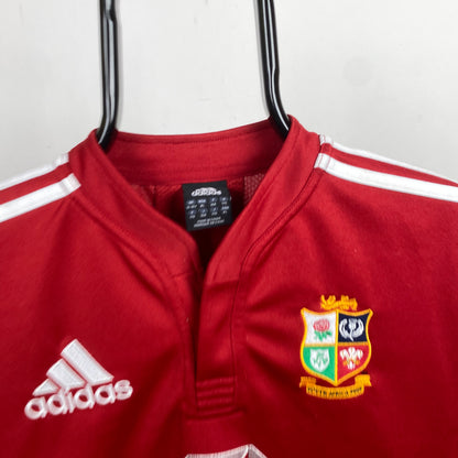 00s Adidas British & Irish Lions Rugby Shirt T-Shirt Red Small