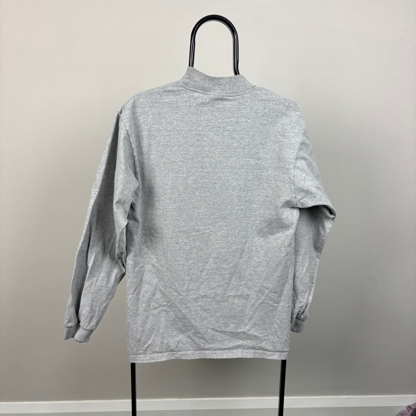 00s Nike Mock Neck Sweatshirt Grey Medium