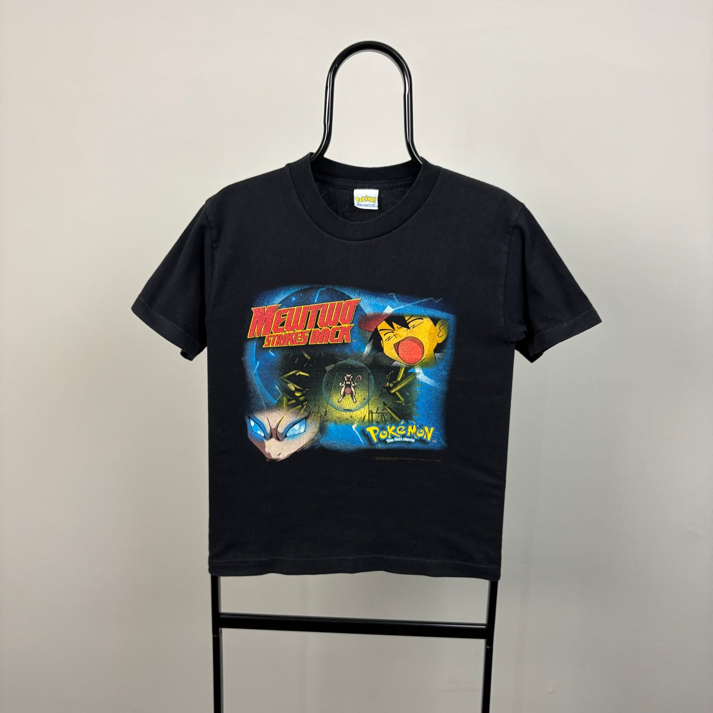 90s Pokemon Mewtwo T-Shirt Black XS
