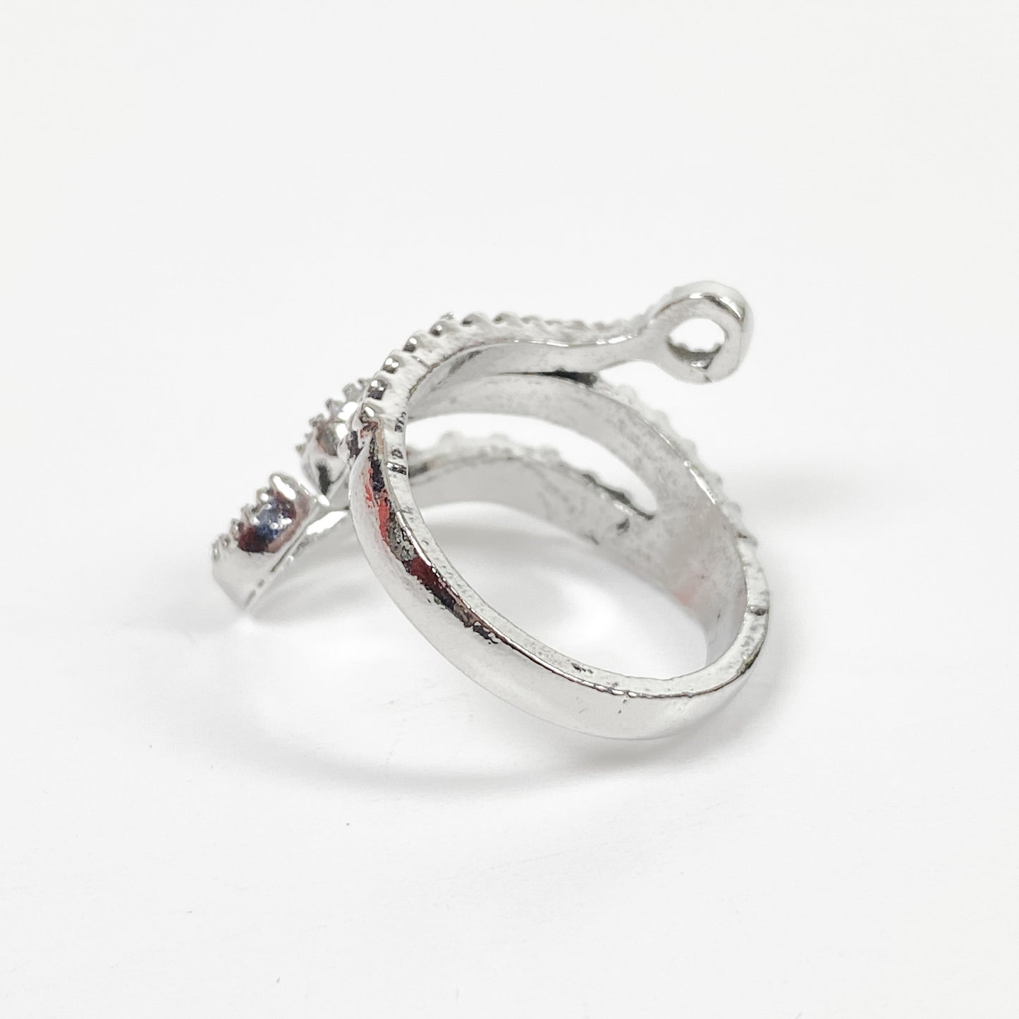 Retro Adjustable Tentacle Ring Silver