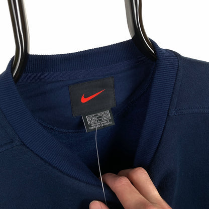 90s Nike Sweatshirt Blue Medium