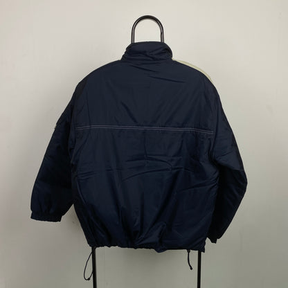 90s Nike Puffer Jacket Blue Large