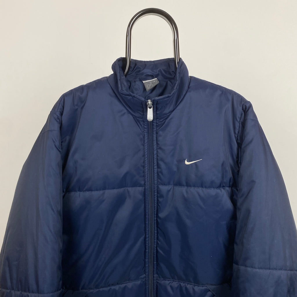 00s Nike Puffer Jacket Blue Small