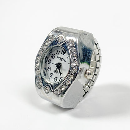 Encrusted Watch Ring Adjustable
