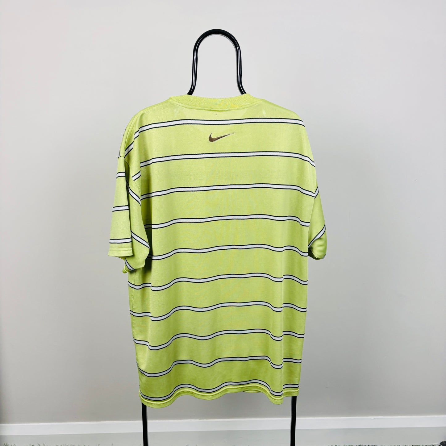 90s Nike Striped T-Shirt Yellow XL