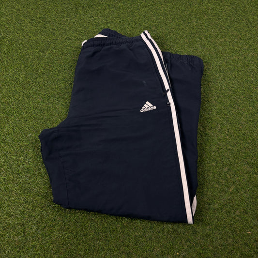 00s Adidas Piping Joggers Blue Medium