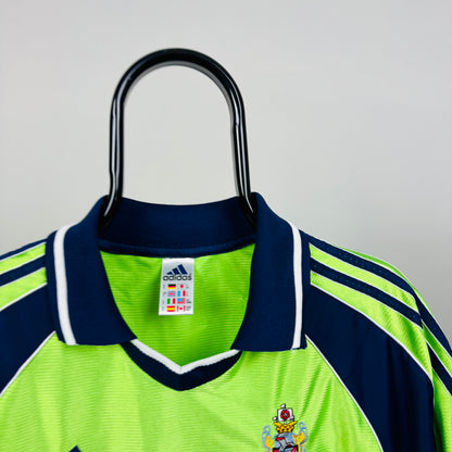 90s Adidas Fulham Football Shirt T-Shirt Green Small