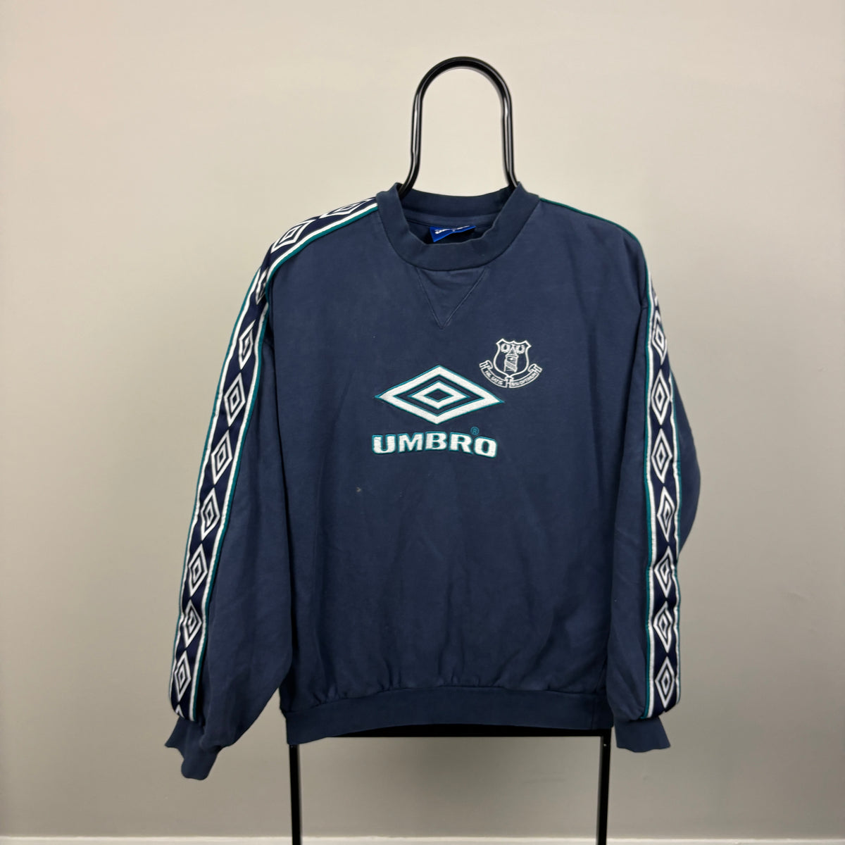 90s Umbro Everton Sweatshirt Blue Small