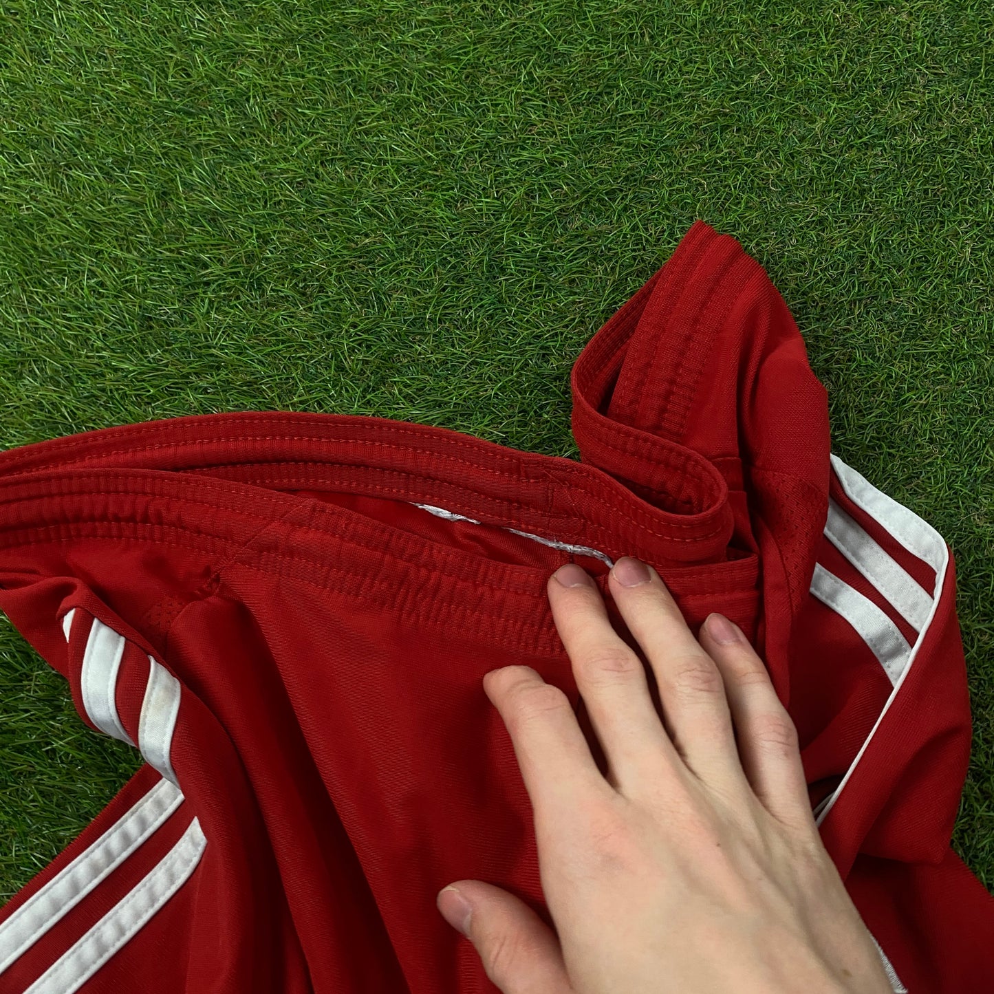 00s Adidas Bayern Munich Football Shorts Red Large