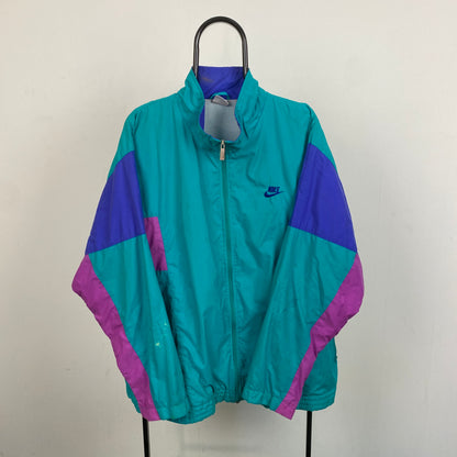 90s Nike Windbreaker Jacket Green XL