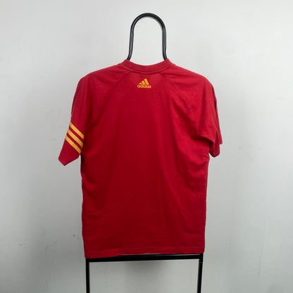 00s Adidas World Cup Spain Football Shirt T-Shirt Red Small