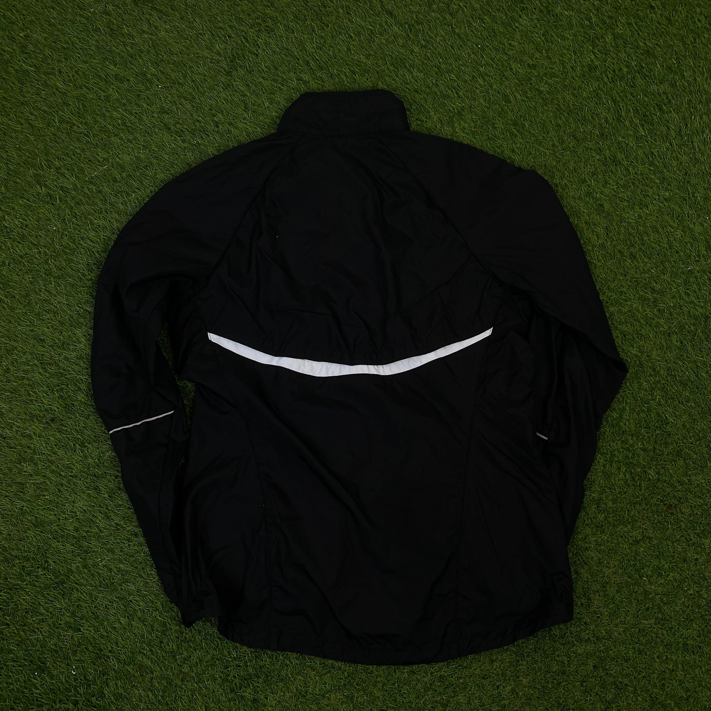 00s Nike Piping Tracksuit Jacket + Joggers Set Black Large