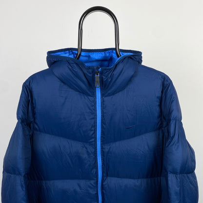 00s Nike Puffer Jacket Blue Small