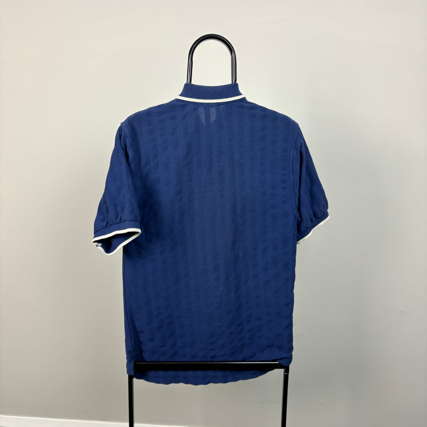90s Nike Challenge Court Polo Shirt T-Shirt Blue Small